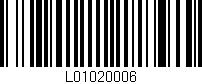 Código de barras (EAN, GTIN, SKU, ISBN): 'L01020006'