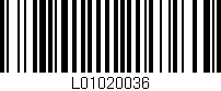 Código de barras (EAN, GTIN, SKU, ISBN): 'L01020036'