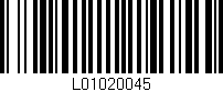 Código de barras (EAN, GTIN, SKU, ISBN): 'L01020045'
