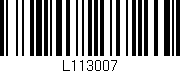 Código de barras (EAN, GTIN, SKU, ISBN): 'L113007'