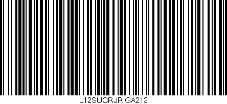 Código de barras (EAN, GTIN, SKU, ISBN): 'L12SUCRJRIGA213'
