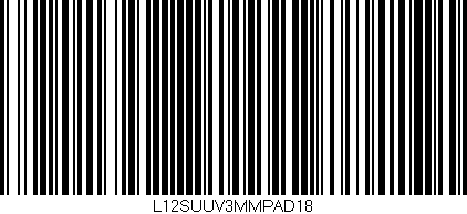 Código de barras (EAN, GTIN, SKU, ISBN): 'L12SUUV3MMPAD18'