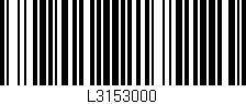 Código de barras (EAN, GTIN, SKU, ISBN): 'L3153000'