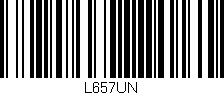 Código de barras (EAN, GTIN, SKU, ISBN): 'L657UN'