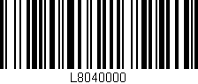Código de barras (EAN, GTIN, SKU, ISBN): 'L8040000'