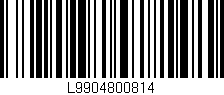 Código de barras (EAN, GTIN, SKU, ISBN): 'L9904800814'
