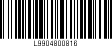 Código de barras (EAN, GTIN, SKU, ISBN): 'L9904800816'