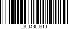 Código de barras (EAN, GTIN, SKU, ISBN): 'L9904800819'