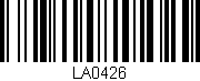 Código de barras (EAN, GTIN, SKU, ISBN): 'LA0426'