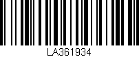 Código de barras (EAN, GTIN, SKU, ISBN): 'LA361934'