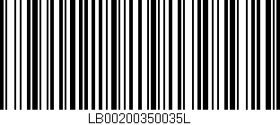 Código de barras (EAN, GTIN, SKU, ISBN): 'LB00200350035L'