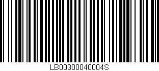 Código de barras (EAN, GTIN, SKU, ISBN): 'LB00300040004S'
