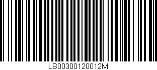 Código de barras (EAN, GTIN, SKU, ISBN): 'LB00300120012M'