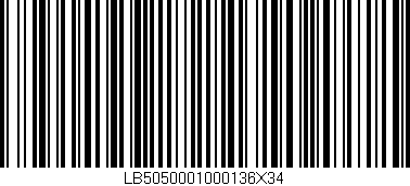 Código de barras (EAN, GTIN, SKU, ISBN): 'LB5050001000136X34'