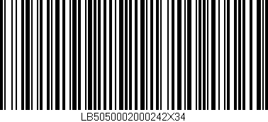 Código de barras (EAN, GTIN, SKU, ISBN): 'LB5050002000242X34'