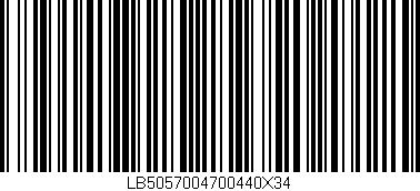 Código de barras (EAN, GTIN, SKU, ISBN): 'LB5057004700440X34'