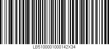 Código de barras (EAN, GTIN, SKU, ISBN): 'LB5100001000142X34'