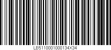 Código de barras (EAN, GTIN, SKU, ISBN): 'LB5110001000134X34'
