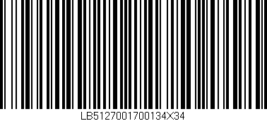 Código de barras (EAN, GTIN, SKU, ISBN): 'LB5127001700134X34'