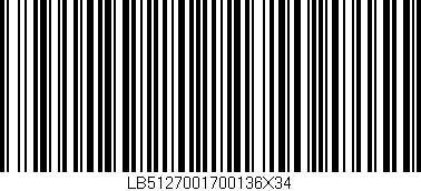 Código de barras (EAN, GTIN, SKU, ISBN): 'LB5127001700136X34'