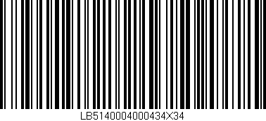 Código de barras (EAN, GTIN, SKU, ISBN): 'LB5140004000434X34'