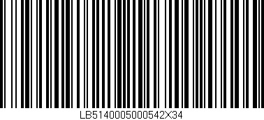 Código de barras (EAN, GTIN, SKU, ISBN): 'LB5140005000542X34'