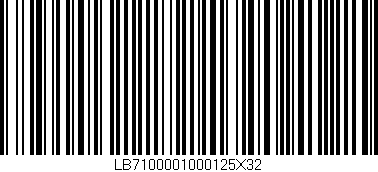 Código de barras (EAN, GTIN, SKU, ISBN): 'LB7100001000125X32'