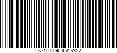 Código de barras (EAN, GTIN, SKU, ISBN): 'LB7100004000425X32'