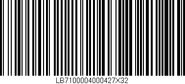 Código de barras (EAN, GTIN, SKU, ISBN): 'LB7100004000427X32'
