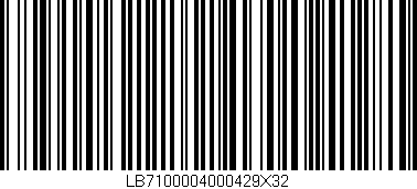 Código de barras (EAN, GTIN, SKU, ISBN): 'LB7100004000429X32'