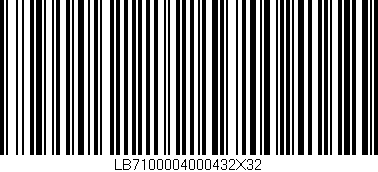 Código de barras (EAN, GTIN, SKU, ISBN): 'LB7100004000432X32'