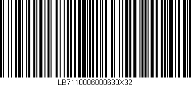 Código de barras (EAN, GTIN, SKU, ISBN): 'LB7110006000630X32'