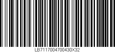Código de barras (EAN, GTIN, SKU, ISBN): 'LB7117004700430X32'