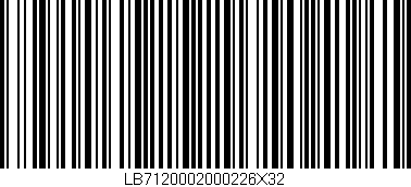 Código de barras (EAN, GTIN, SKU, ISBN): 'LB7120002000226X32'