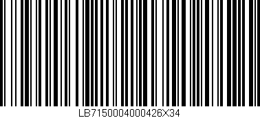 Código de barras (EAN, GTIN, SKU, ISBN): 'LB7150004000426X34'