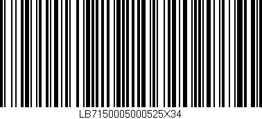 Código de barras (EAN, GTIN, SKU, ISBN): 'LB7150005000525X34'