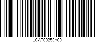 Código de barras (EAN, GTIN, SKU, ISBN): 'LCAF00250A03'