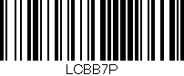 Código de barras (EAN, GTIN, SKU, ISBN): 'LCBB7P'