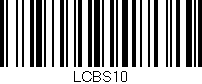 Código de barras (EAN, GTIN, SKU, ISBN): 'LCBS10'