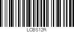 Código de barras (EAN, GTIN, SKU, ISBN): 'LCBS12R'