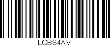 Código de barras (EAN, GTIN, SKU, ISBN): 'LCBS4AM'