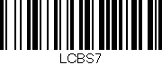 Código de barras (EAN, GTIN, SKU, ISBN): 'LCBS7'