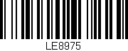 Código de barras (EAN, GTIN, SKU, ISBN): 'LE8975'