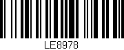 Código de barras (EAN, GTIN, SKU, ISBN): 'LE8978'