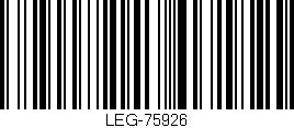 Código de barras (EAN, GTIN, SKU, ISBN): 'LEG-75926'