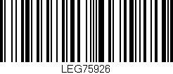 Código de barras (EAN, GTIN, SKU, ISBN): 'LEG75926'