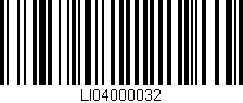 Código de barras (EAN, GTIN, SKU, ISBN): 'LI04000032'