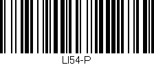 Código de barras (EAN, GTIN, SKU, ISBN): 'LI54-P'