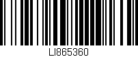 Código de barras (EAN, GTIN, SKU, ISBN): 'LI865360'