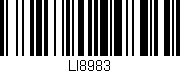 Código de barras (EAN, GTIN, SKU, ISBN): 'LI8983'